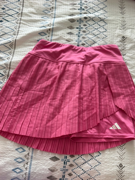 adidas Other - adidas Pink Pleated Tennis Skort with Built-In Shorts